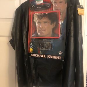 Knight rider costume jacket, wig & wristwatch by rubies
